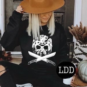 “Jason” mask screen print top. #halloween #horrormovies #jason